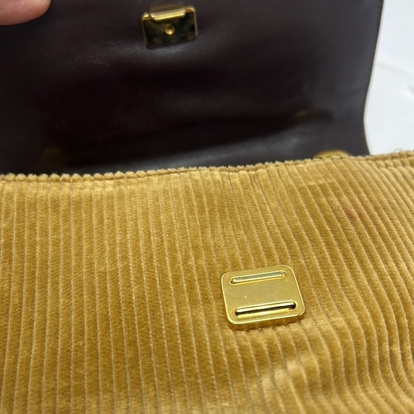 Dolce & Gabbana Vintage Corduroy Leather Handbag Crossbody Chain - Picture 16 of 16